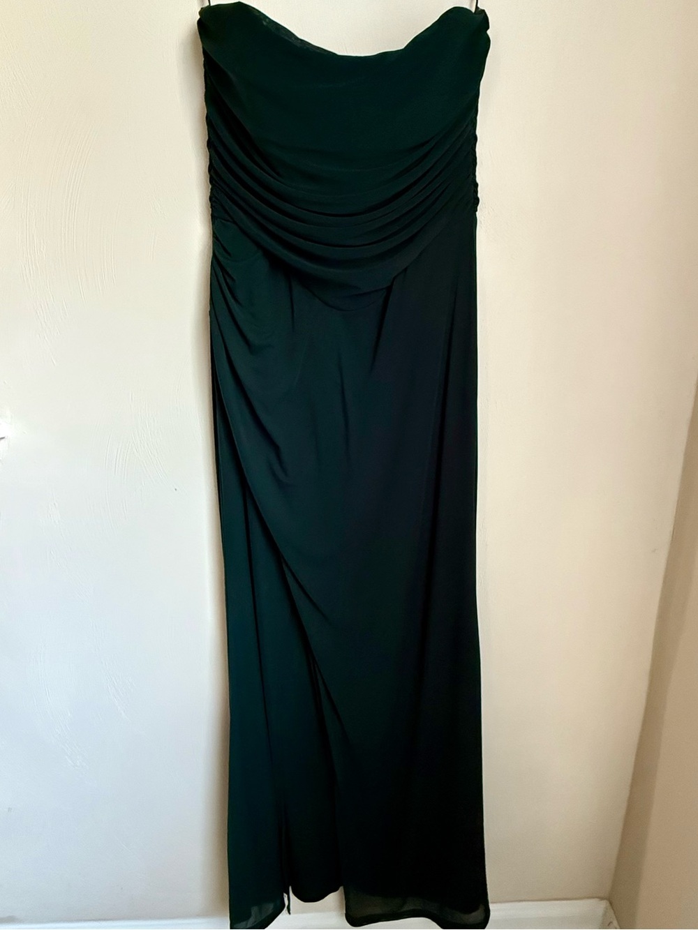 Lulus Dark Green Sleeveless Ruched Maxi Dress XXL Formal Evening Gown